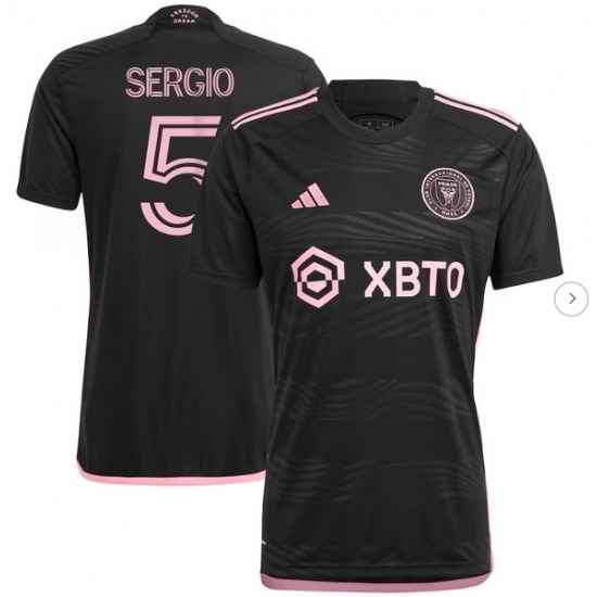 Men's Inter Miami CF Sergio Busquets adidas Black 2023 La Noche Replica Player Jersey